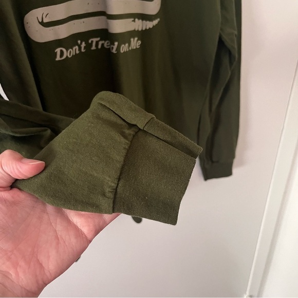 Rags of Honor Don’t Tread on Me Green Long Sleeve Tee Made in USA Men’s Medium - Picture 6 of 9